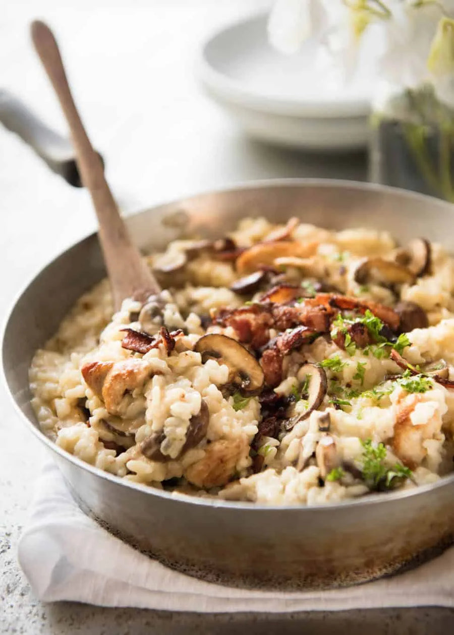 Chicken, Mushroom and Pumpkin Risotto