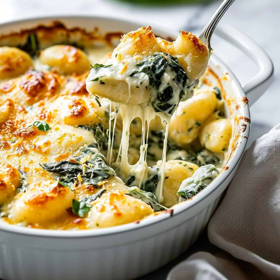 Spinach Artichoke Gnocchi Bake