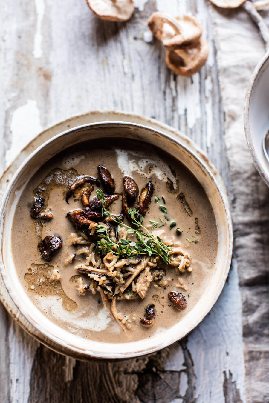 Cream of Mushroom, Rice and Chicken Soup