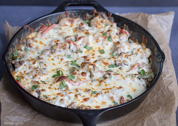 Philly Cheesesteak Gnocchi Casserole